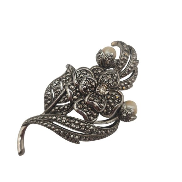 Kenneth J Lane KJL Avon 90s Flower Swirl Stmt Elegant Romantic Brooch Pin - Picture 12 of 16